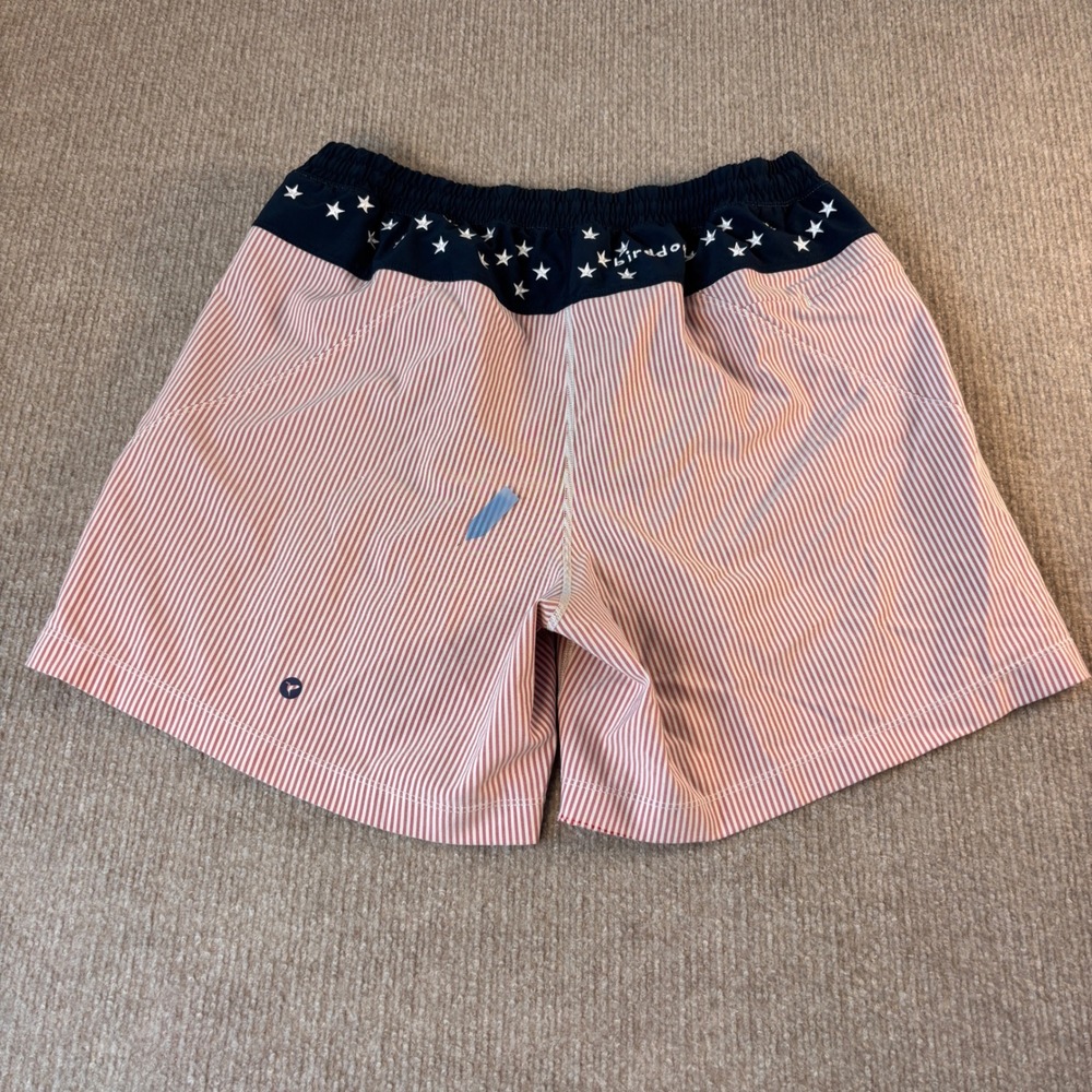 Birddogs Sergeant Tuddy Red Striped Lined 6" Shorts Men's Size Large - Picture 2 of 6